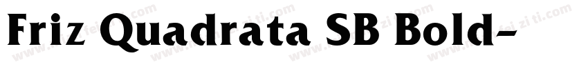 Friz Quadrata SB Bold字体转换